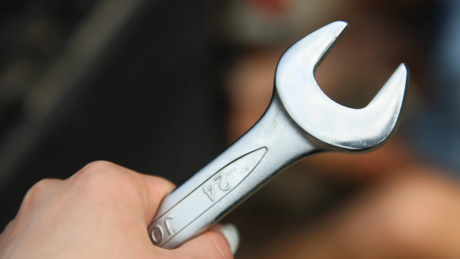 Hardware and tools sourcing from China: forged chrome vanadium wrench close-up