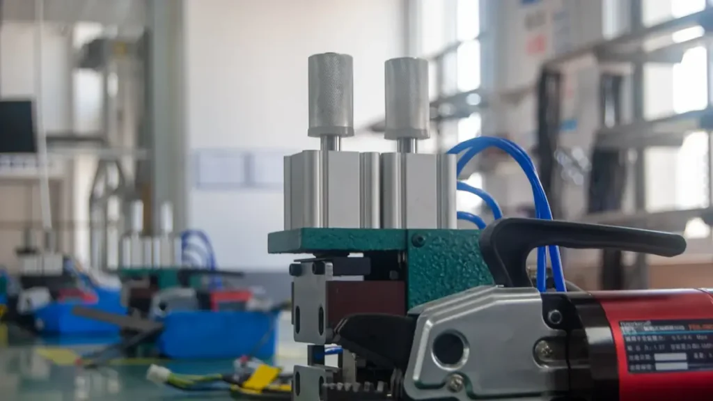 Hardware and tools sourcing from China: production machinery in the factory