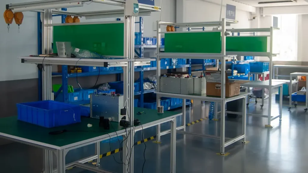 Electronics sourcing from China: production line making electronic components